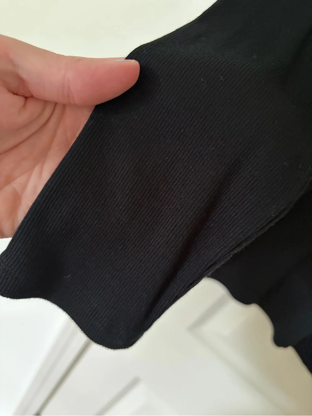 a new day Black Long Sleeve Ribbed Top turtle neck medium new with tags - Picture 3 of 6